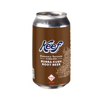 Keef Bubba Kush Root Beer cannabis drink can